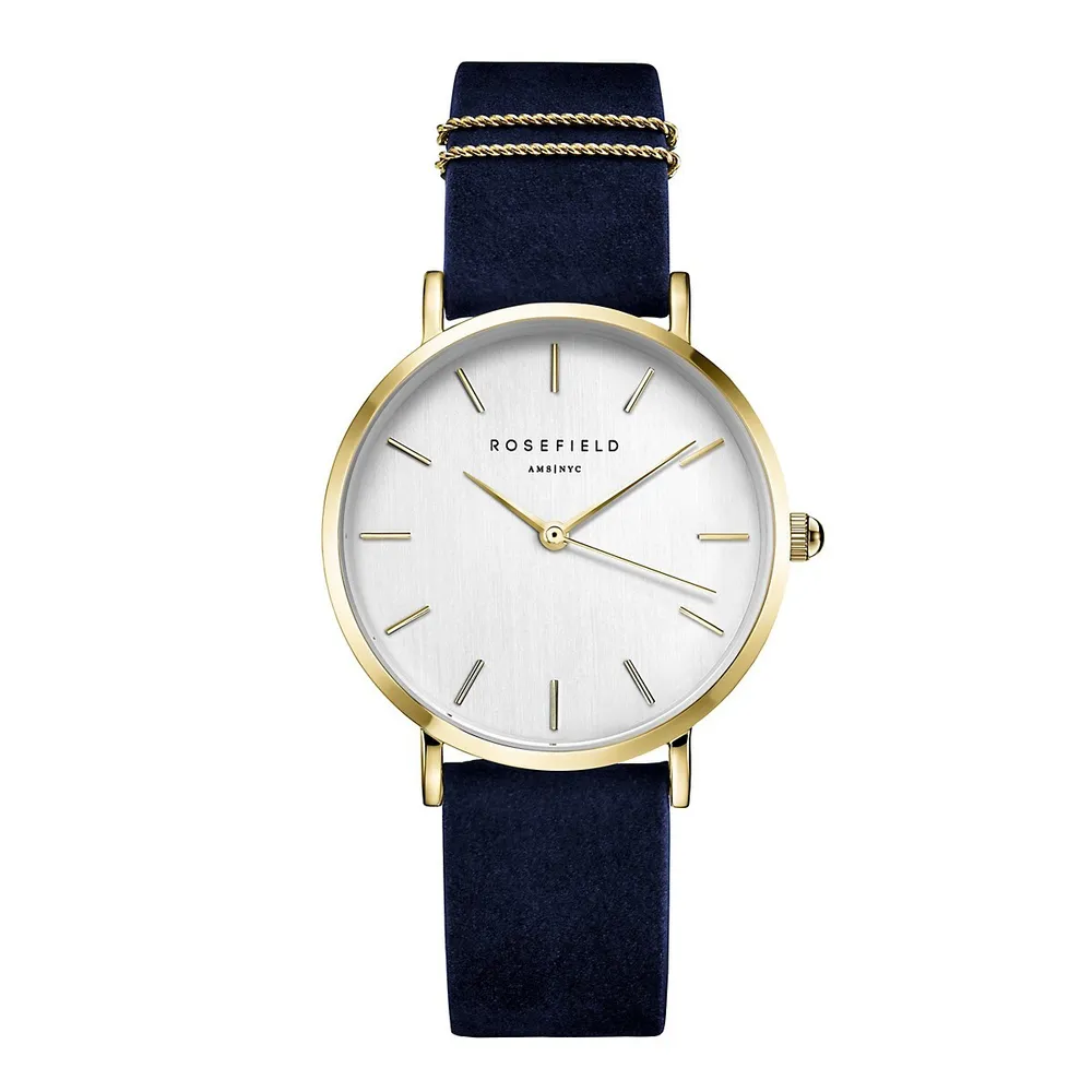 Ladies The West Village White - Blue Gold Watch WBUG-W70