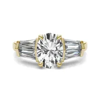 14k Gold & 3.26 Ct. D.e.w. Created Moissanite Engagement Ring