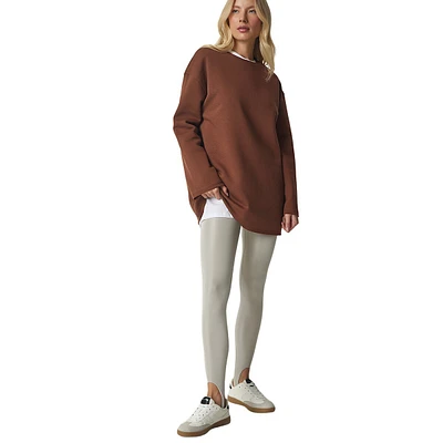 Basic Woven Plain Sweatshirt