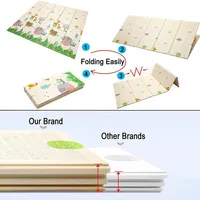 Deluxe 2CM Indoor/outdoor Toddlers, Infants And Kids Double Sided Foldable Foam Playmat/picnic Mat