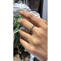 10k White Gold 0.36 Cttw Canadian Diamond Stackable Ring