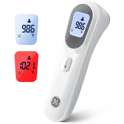 No-Touch Digital Forehead Thermometer For Adults And Kids Non-contact 2-in-1 Infrared Temperature Scanner, Accurate Reading, Lcd Screen, 1-button Operation & Fever Alert