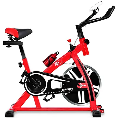 Adjustable Exercise Bike Cycling Cardio Fitness Aerobic Workout 18lbs Flywheel