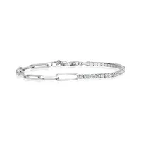 3a Cubic Zirconia Bracelet With Large Links