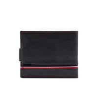 Trifold Leather Wallet with Snap Closure, RFID protected