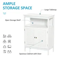Bathroom Storage Cabinet, Cupboard With 2 Shutter Doors