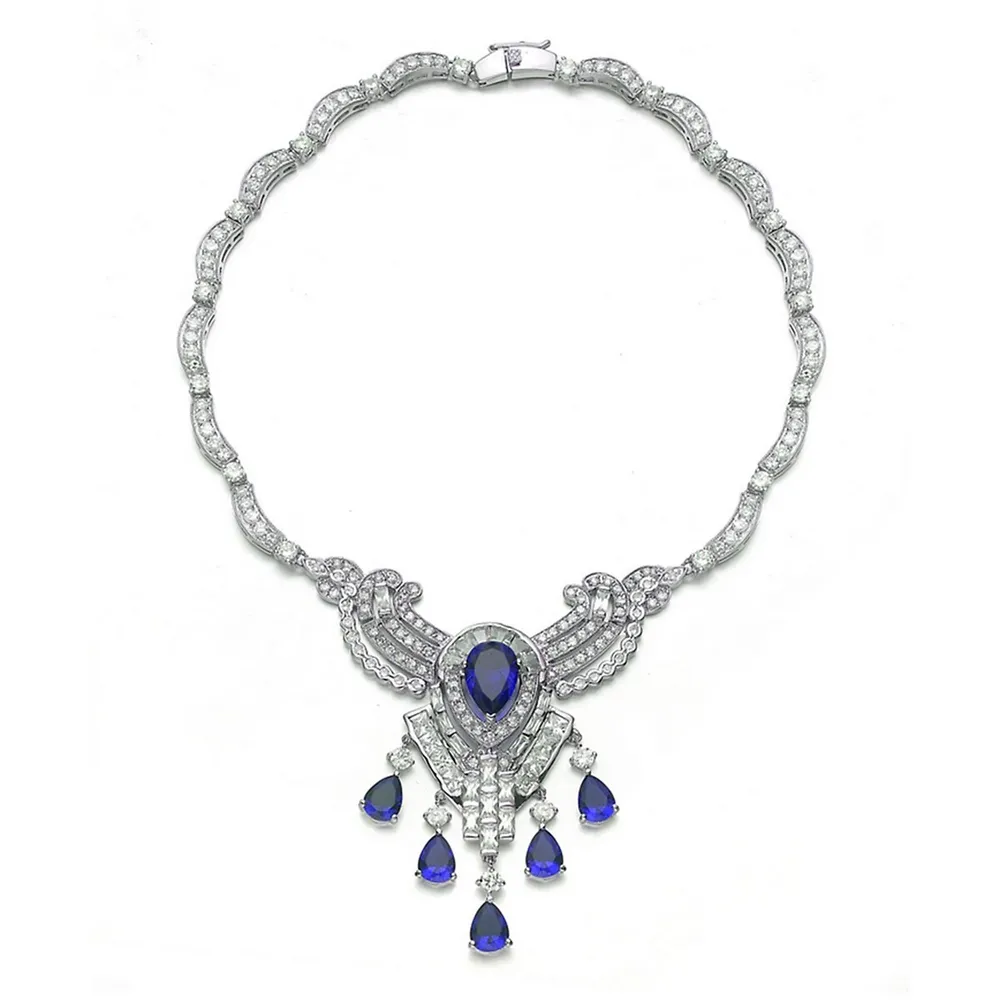 Sapphire Blue Necklace - Royal Blue Necklace – Something Ivy