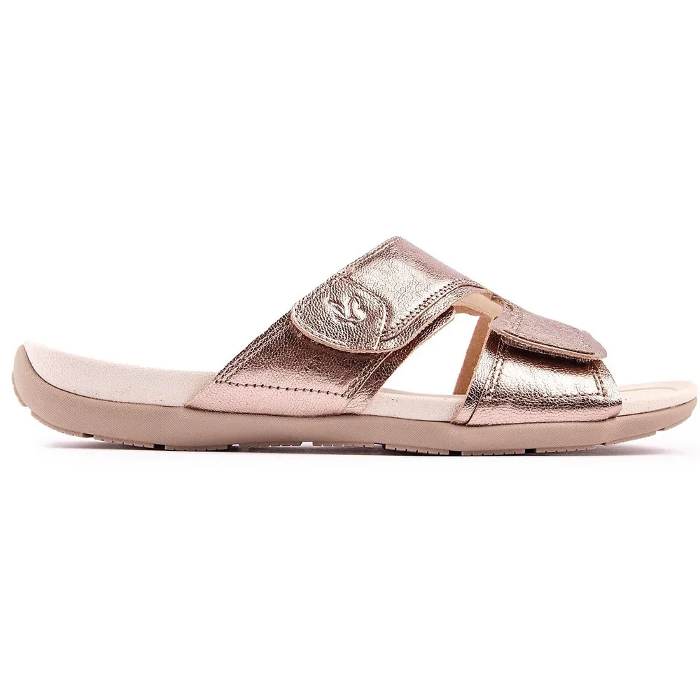 Buy CAI Women's Faux Leather Dipped In Rose Gold Flat Fashion Sandal ( Rosegold) (3) at Amazon.in