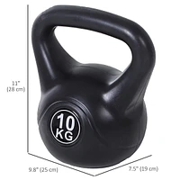 22lb Fitness Kettlebell, Plastic Exercise Weight With Sand