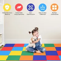 58'' Toddler Foam Play Mat Baby Folding Activity Floor Mat Home School Daycare