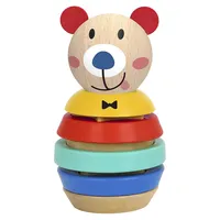 Wooden Bear Stacking Toy - 11pcs Tower Stacker, Ages 12m+