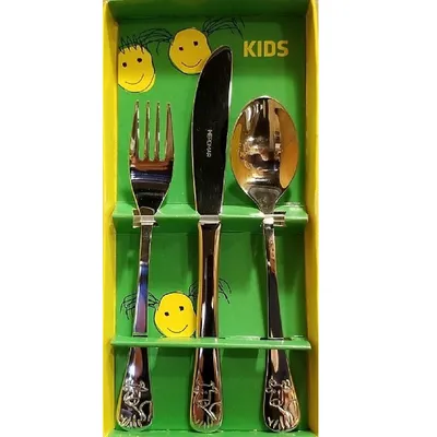3pc Children Cutlery Set - Cows