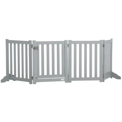 Foldable Dog Gate With Door For Small Dogs And Below
