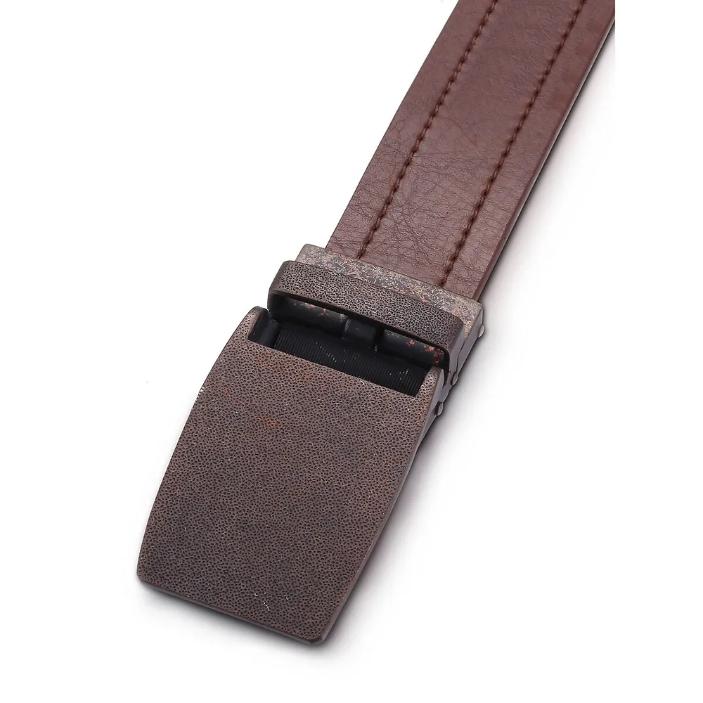 Mio Marino Men's Modern Striped Ratchet Belt