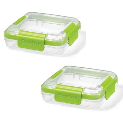 Set Of 2 Easylunch Plastic Sandwich Containers, 473ml Capacity