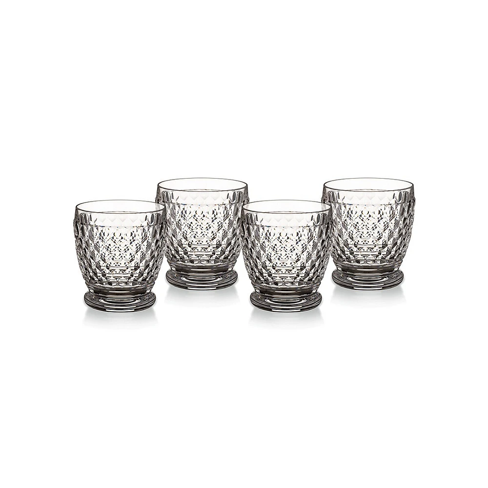 4-Piece Boston Coloured Double Old Fashioned Glasses Set