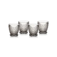 4-Piece Boston Coloured Double Old Fashioned Glasses Set