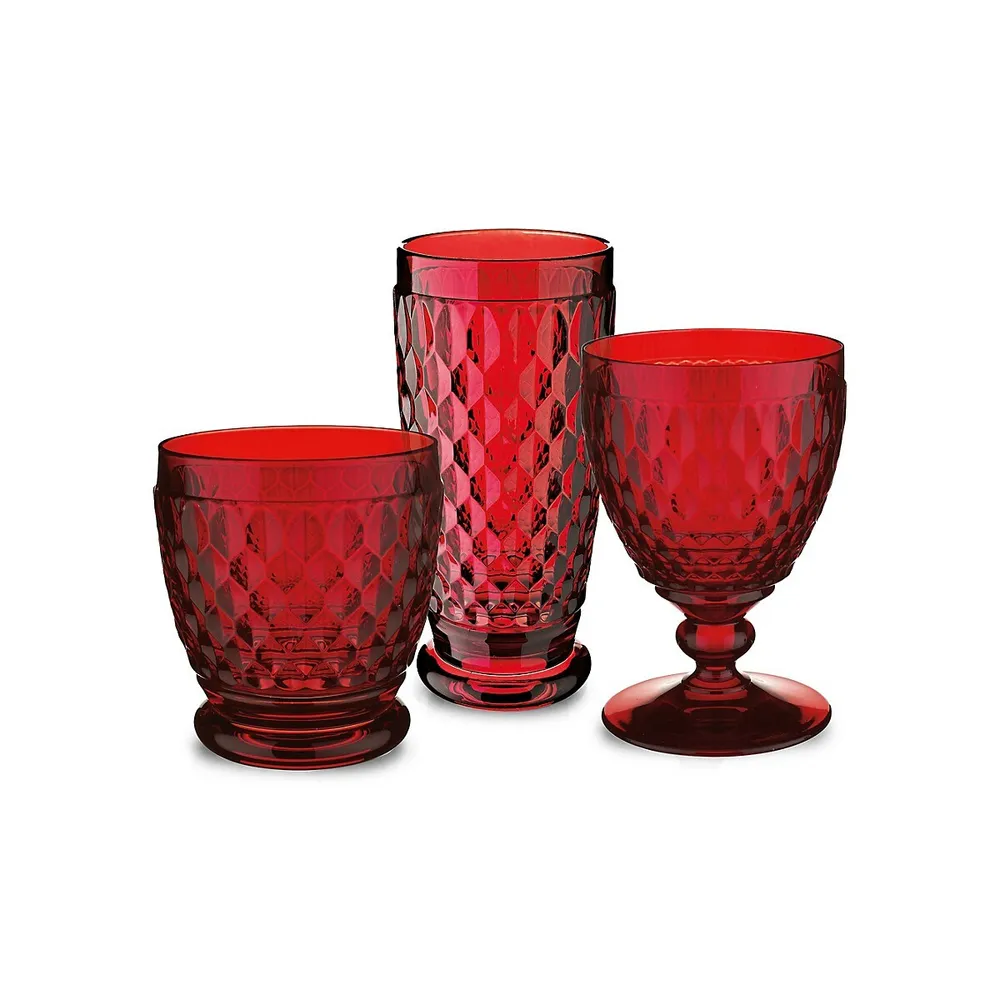 4-Piece Boston Coloured Double Old Fashioned Glasses Set