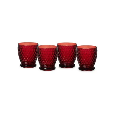 4-Piece Boston Coloured Double Old Fashioned Glasses Set