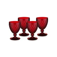 Boston Red Coloured Claret 4-Piece Set