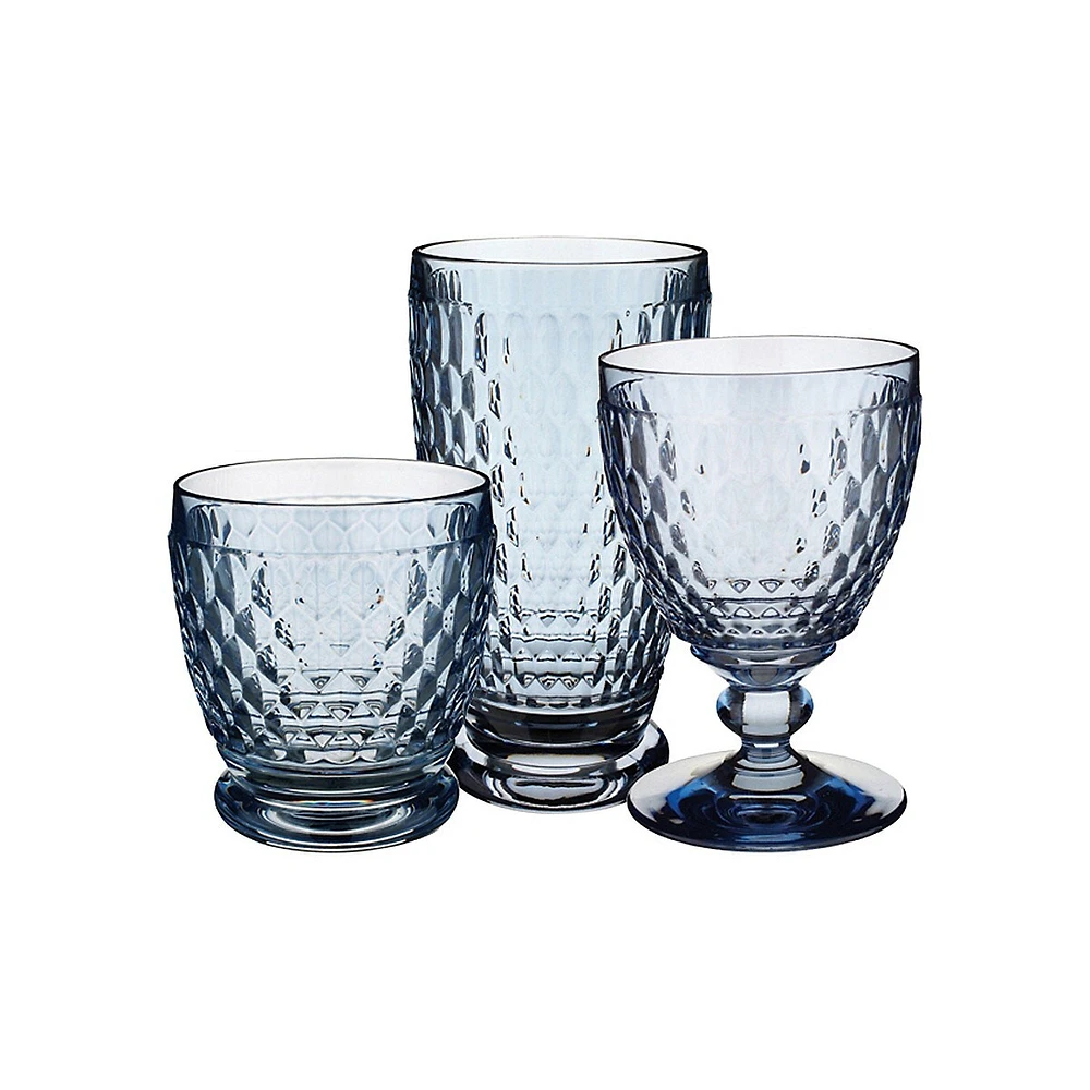 4-Piece Boston Coloured Double Old Fashioned Glasses Set