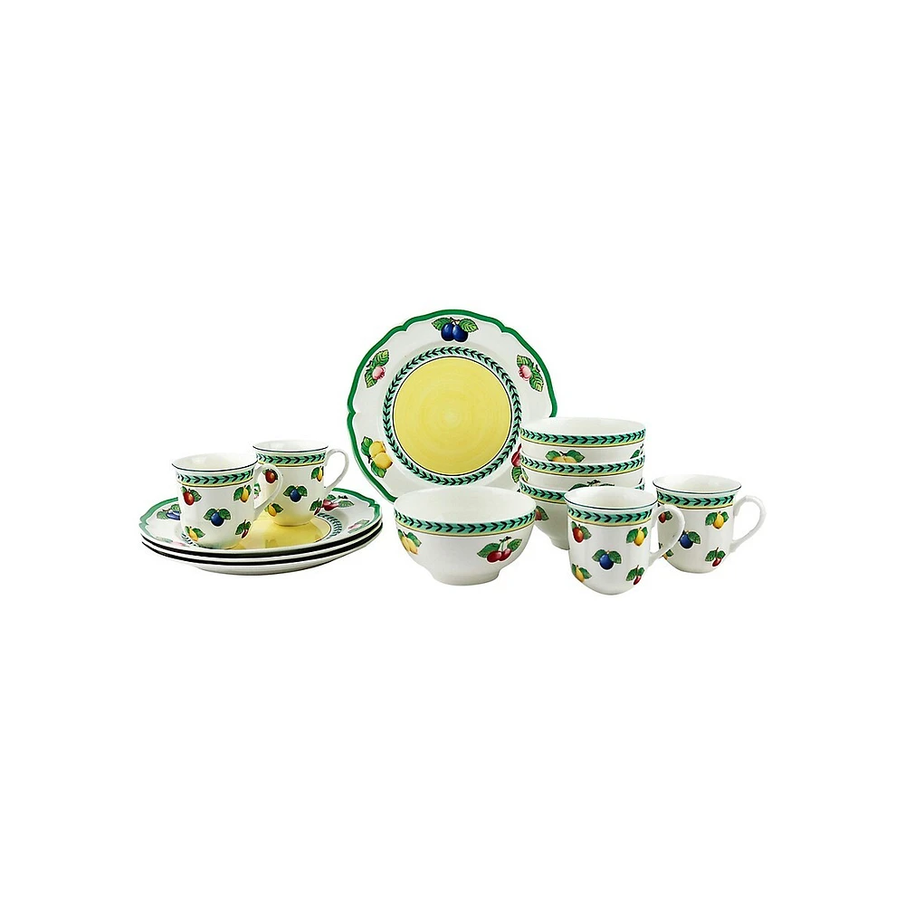 Villeroy & Boch French Garden Fleurence 12-Piece Dinnerware Set