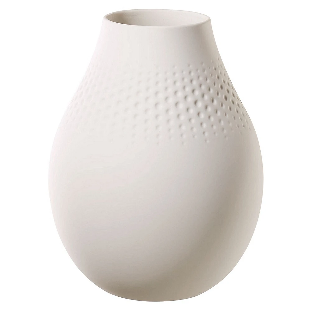 Manufacture Collier Blanc Perle 8-Inch Tall Vase