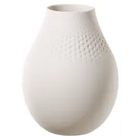 Grand vase blanc perle Manufacture Collier, 20 cm