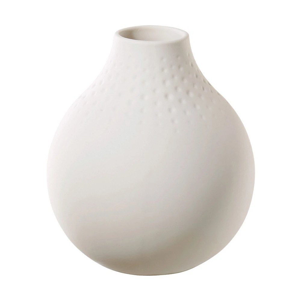 Petit vase blanc perle Manufacture Collier, 12 cm