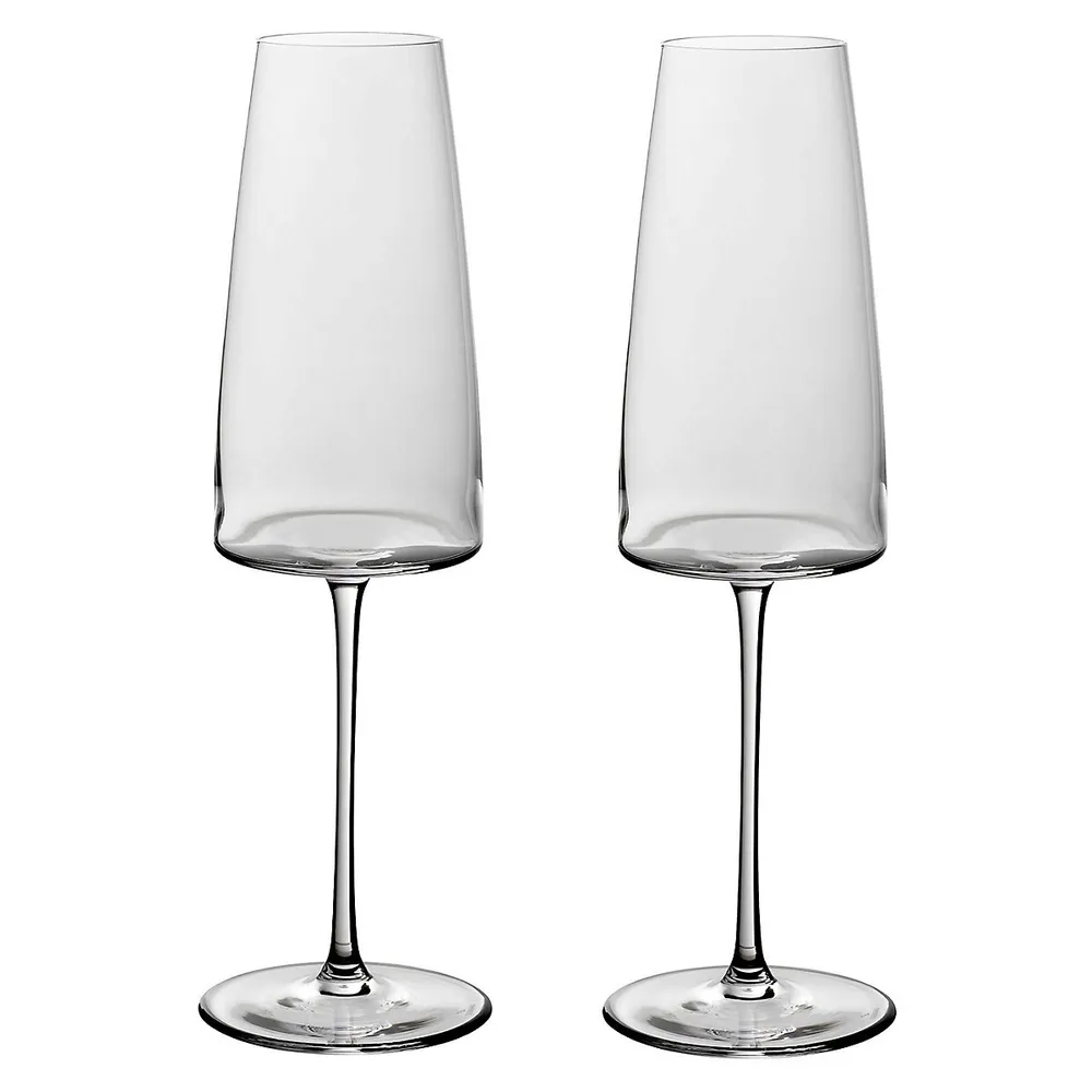 Metro Chic Set-Of-2 Flute Glasses