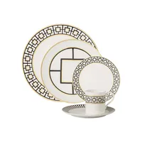 Metro Chic Porcelain 5-Piece Place Setting