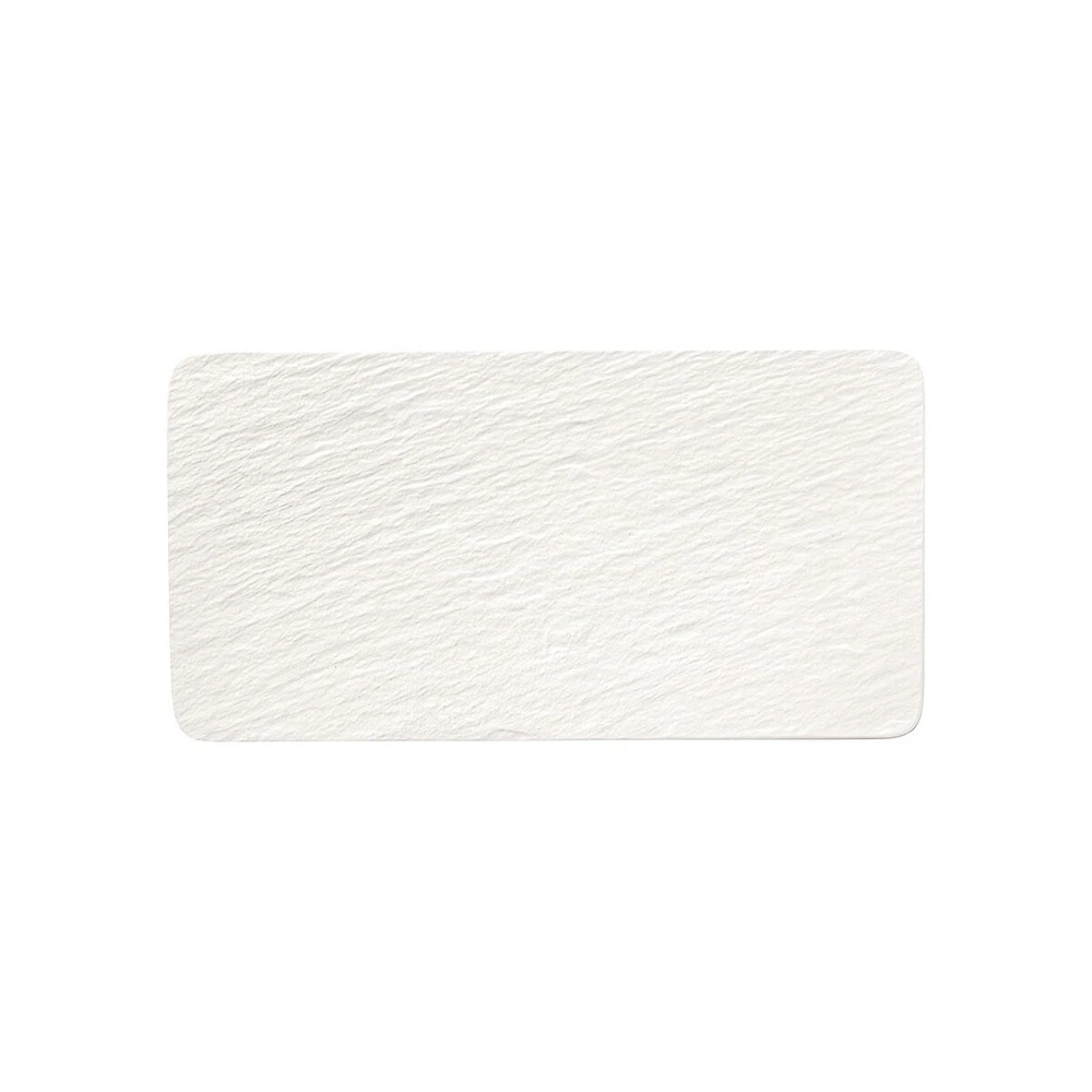 Grand plat de service rectangulaire Manufacture Rock Blanc