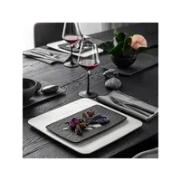 Petite assiette de service rectangulaire Manufacture Rock