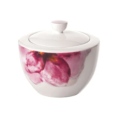 Rose Garden Porcelain Covered Sugar Bowl