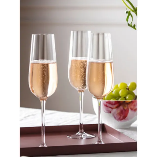 Manufacture Rock Stems Champagne Flute, Set of 4