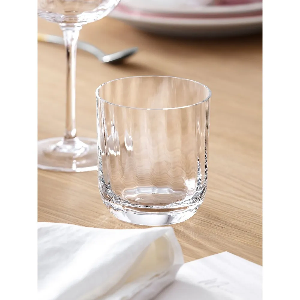 Rose Garden 4-Piece Double-Old-Fashioned Glass Set