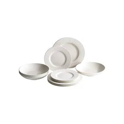 Service de vaisselle Manufacture Rock Blanc, douze pièces