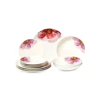 Rose Garden 12-Piece Dinnerware Set