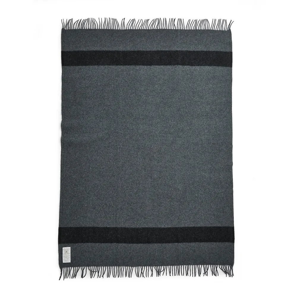 Grey Wool Caribou Throw