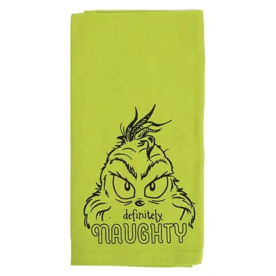 The Grinch Definitely Naughty Dish Towel