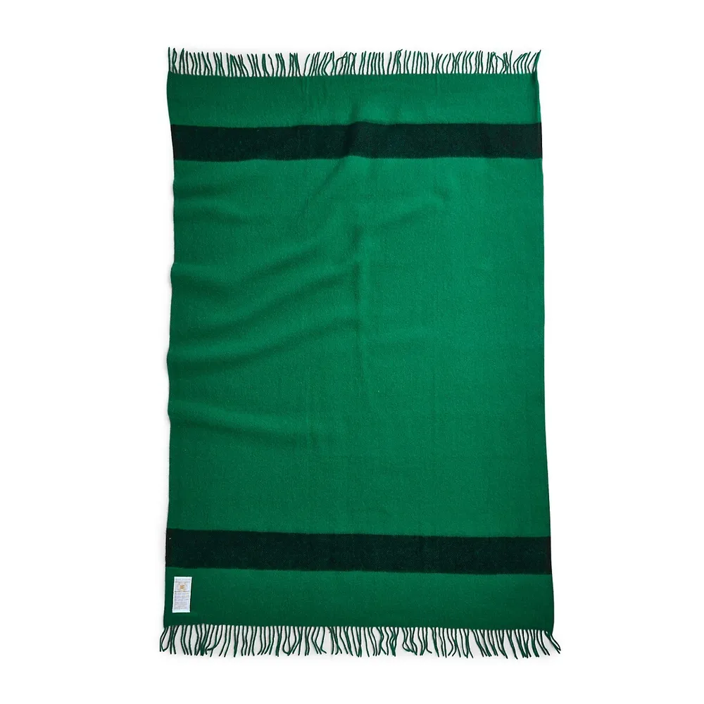 Green Wool Caribou Throw