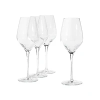 Ensemble de quatre verres à vin blanc Fête​ en cristal