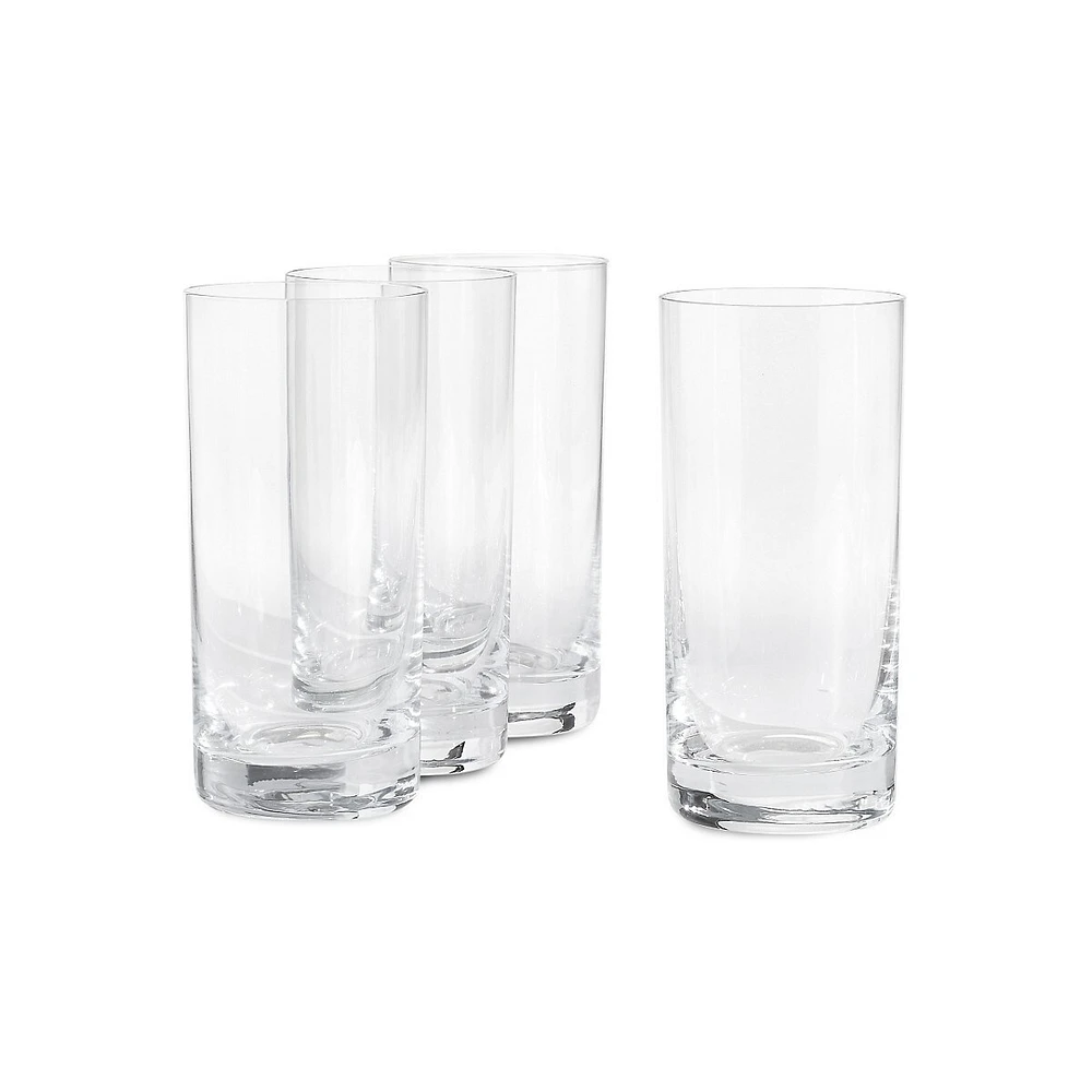 Ensemble de quatre verres à gin fete en cristal