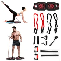 9 In 1 Push Up Rack Board System Fitness Workout Train Gym Exercise With 2 Resistance Bands And 2 Pilate Bars