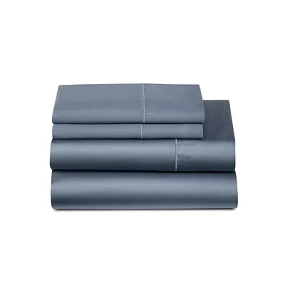 600 Thread Count Wrinkle-Resistant Long Staple Cotton 4-Piece Sheet Set