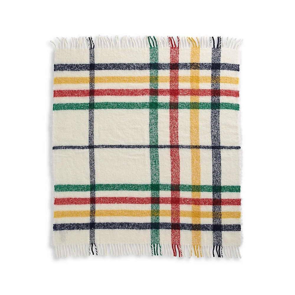 Multistripe Tartan Fuzzy Throw