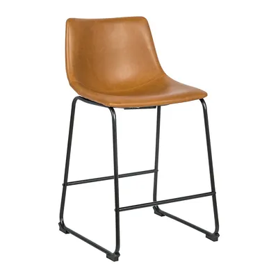 James Faux Leather Counter Stool