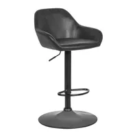 James Faux Leather Hydraulic Bar Stool