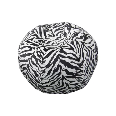 Zebra-Print Teen Bean Bag