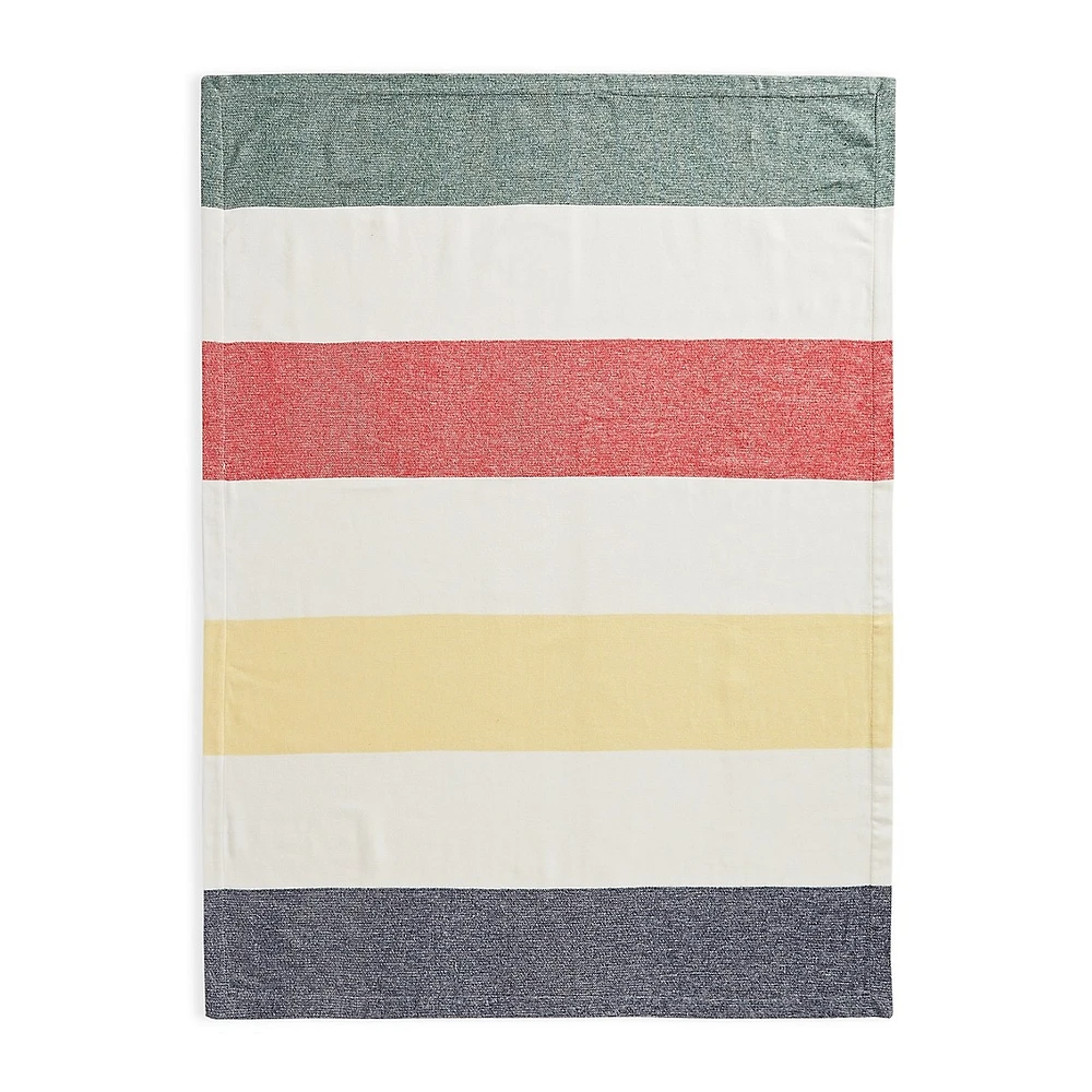 Multistripe Recycled Flannel Throw Blanket